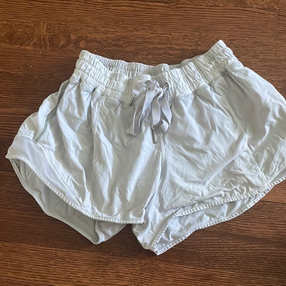 Size 8 Tall Hotty Hot lululemon white shorts